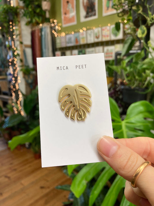 Monstera Enamel Pin