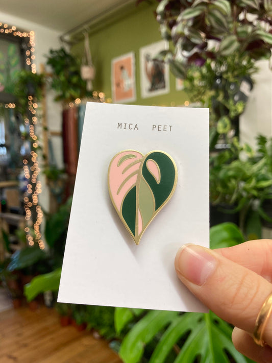 Philodendron Pink Princess Enamel Pin