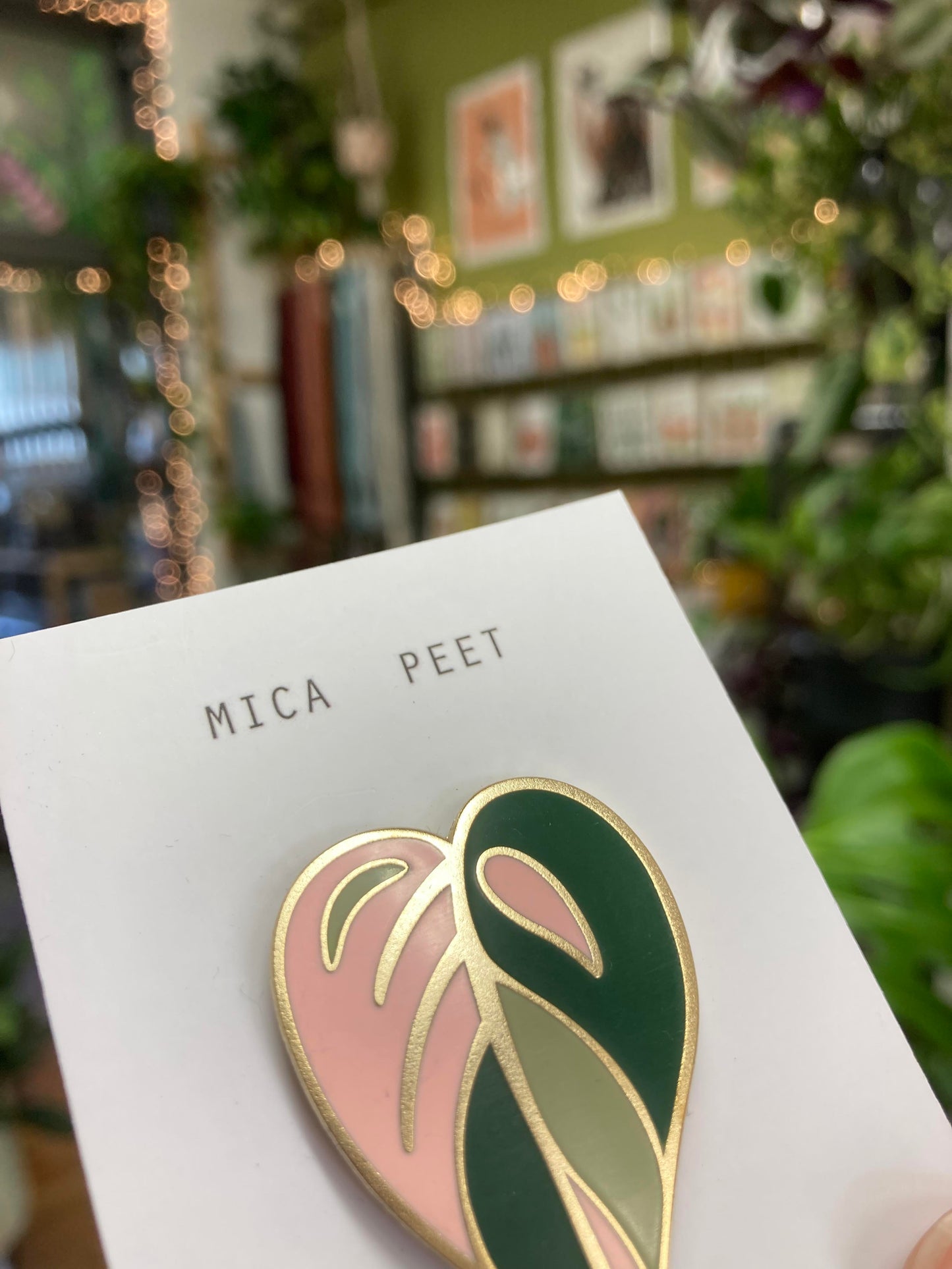 Philodendron Pink Princess Enamel Pin