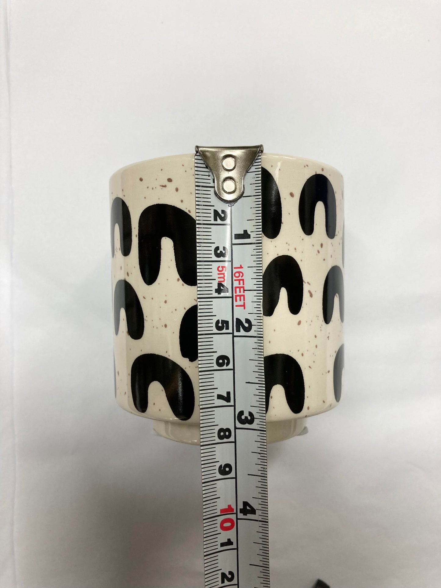 Set of 3 Black And White Plant Pots