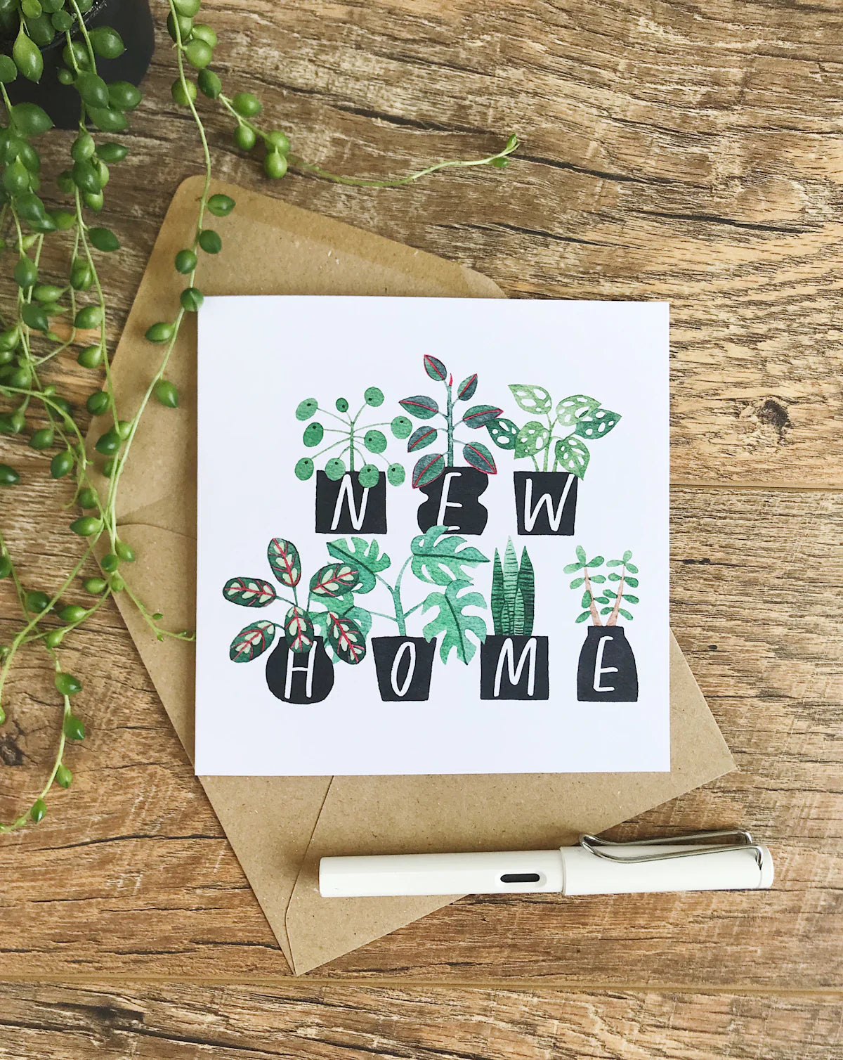 Potted Plants New Home Card
