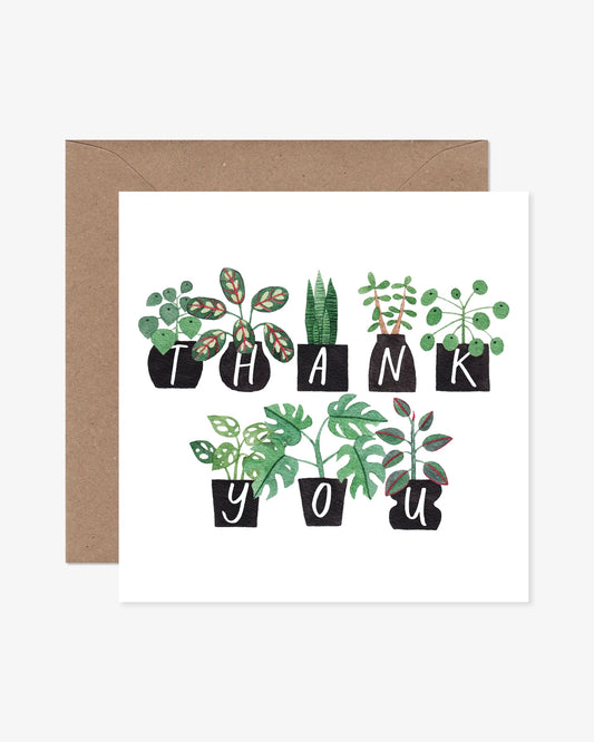 Potted Plants Thank You Card