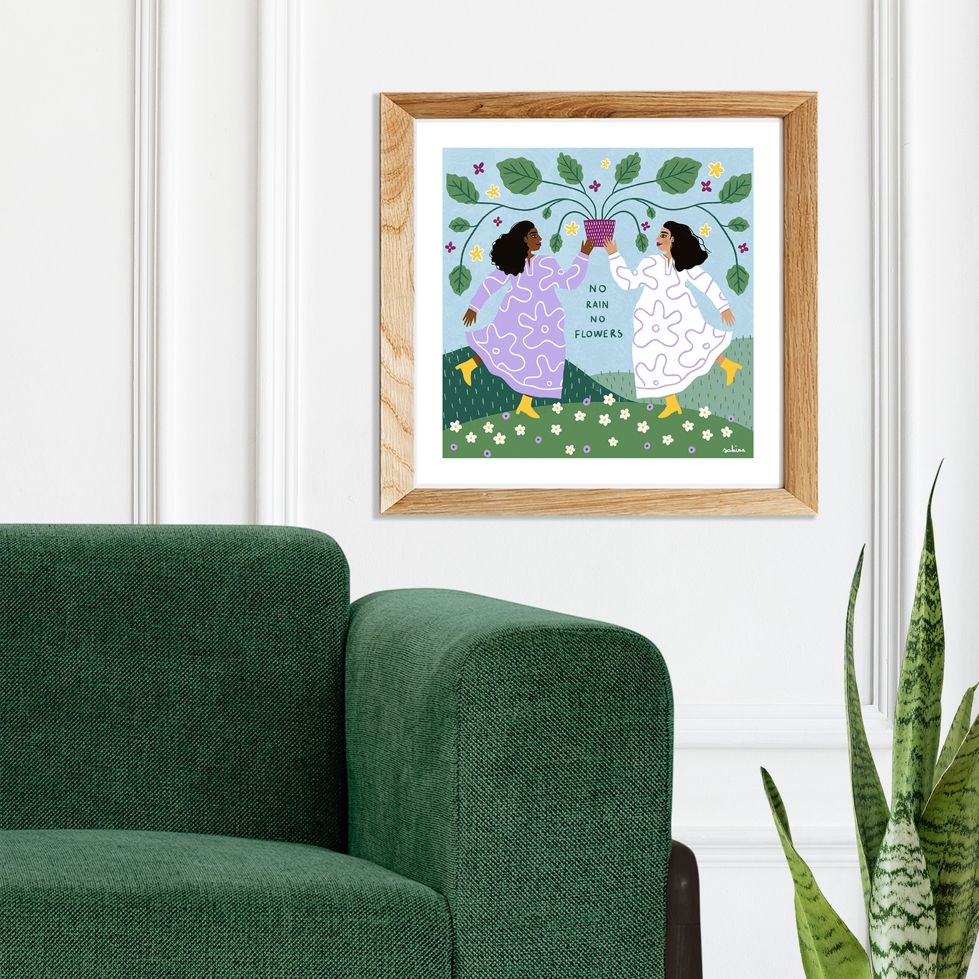 No Rain No Flowers Print