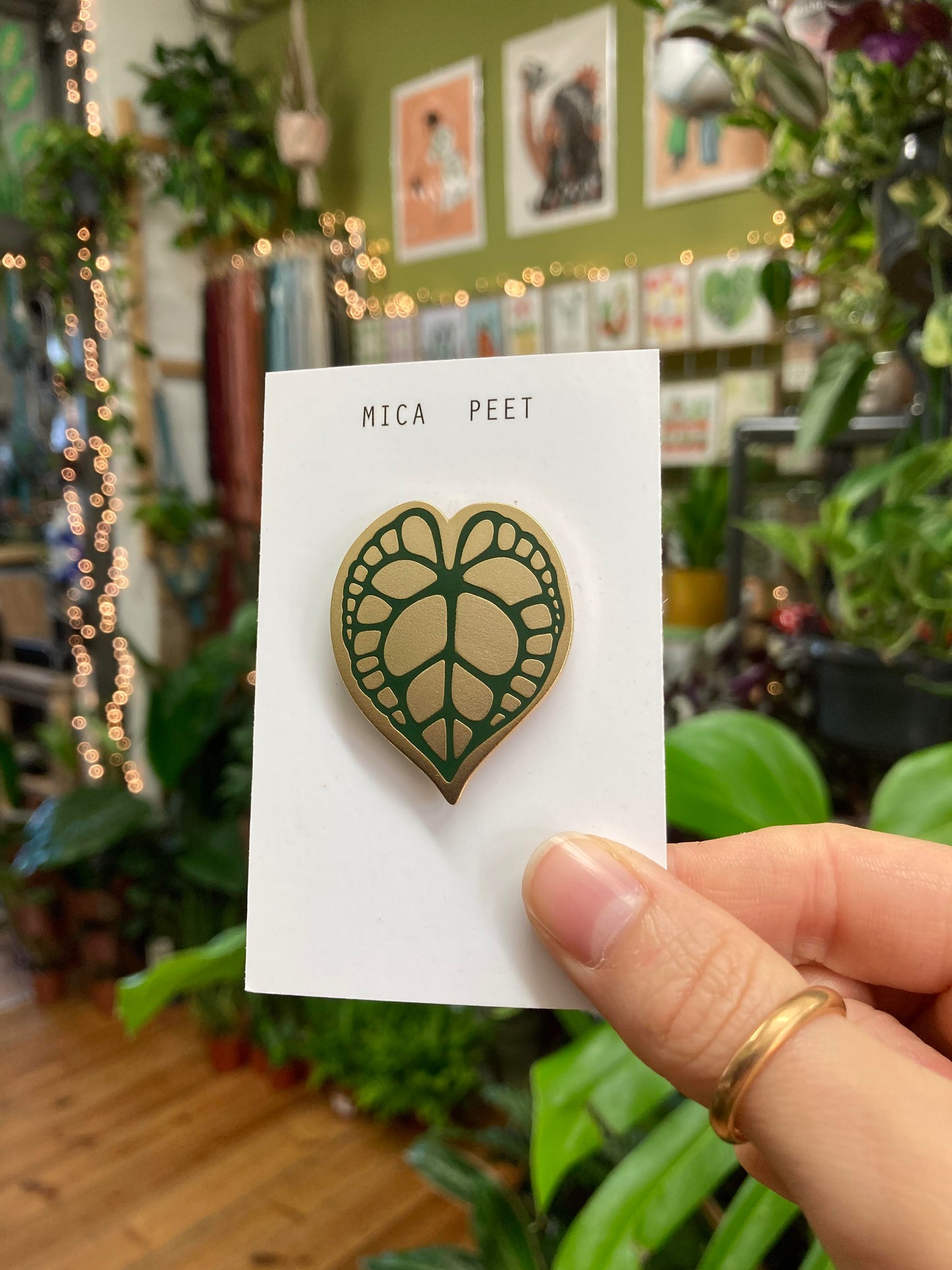 Anthurium Clarinervium Enamel Pin