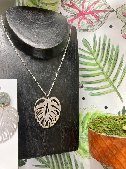 Monstera Leaf Necklace