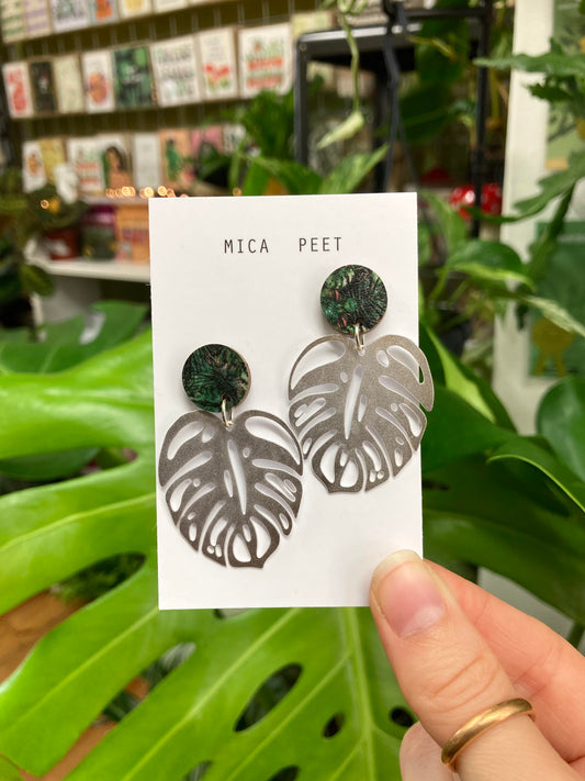 Monstera Leaf Earrings