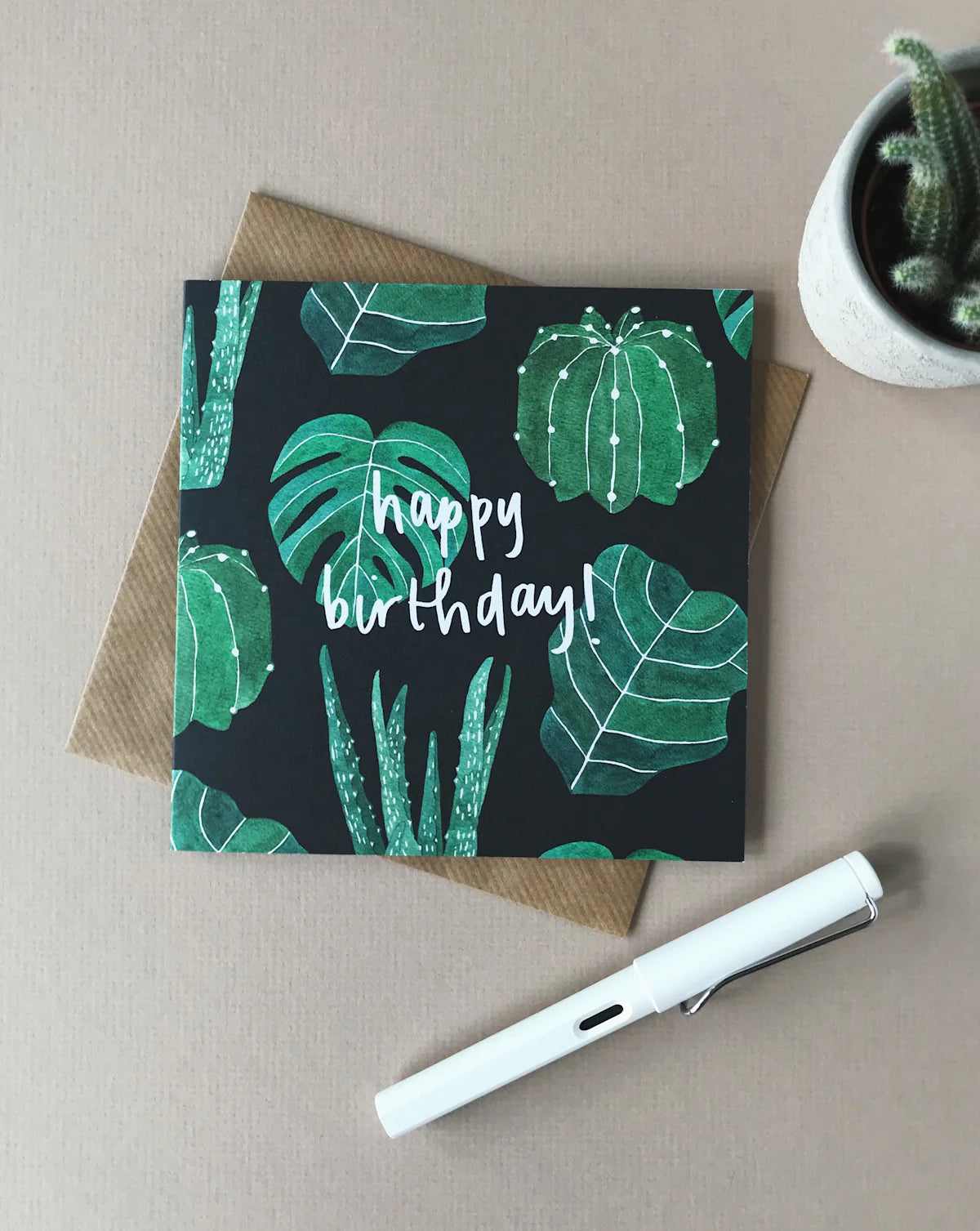 Houseplant Happy Birthday Card