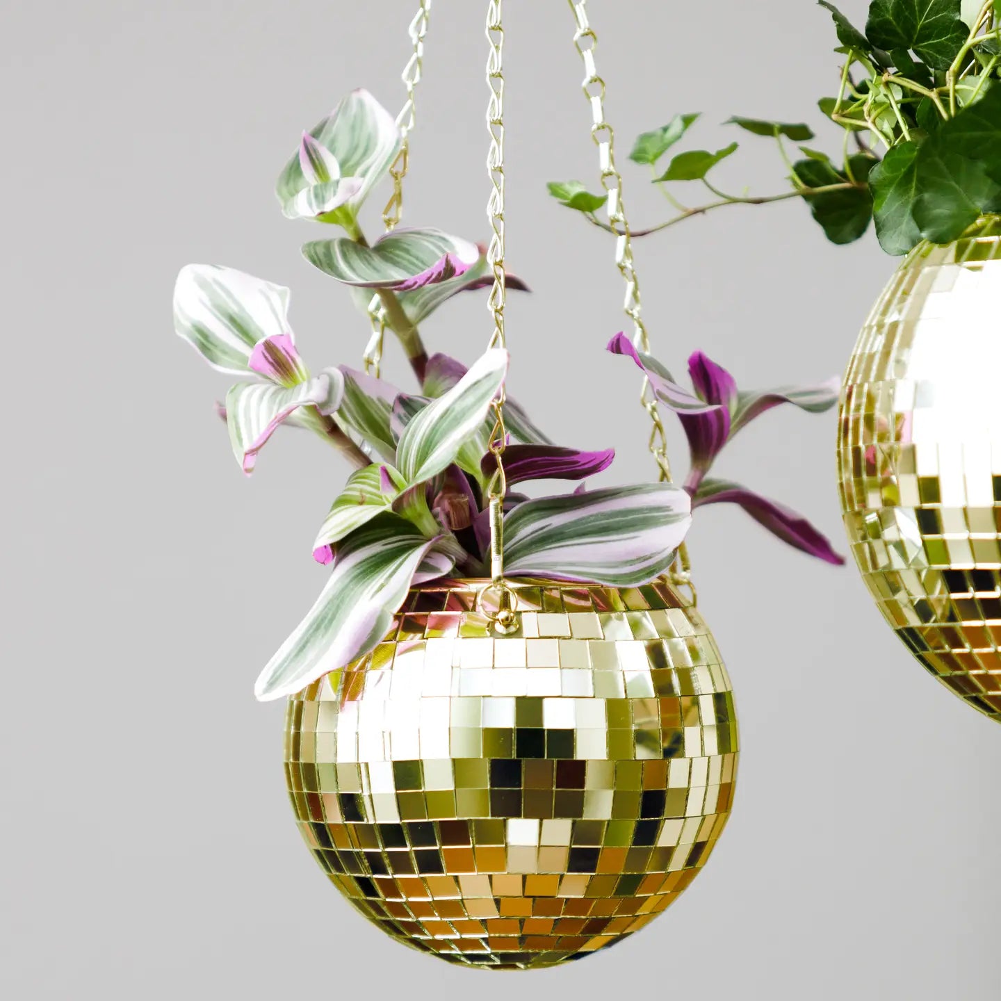 Disco Ball Hanging Planters