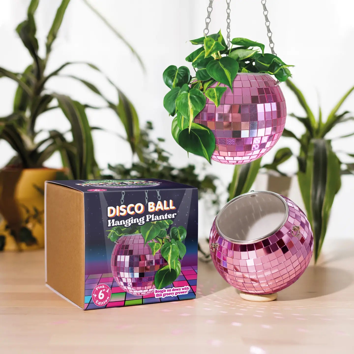 Disco Ball Hanging Planters