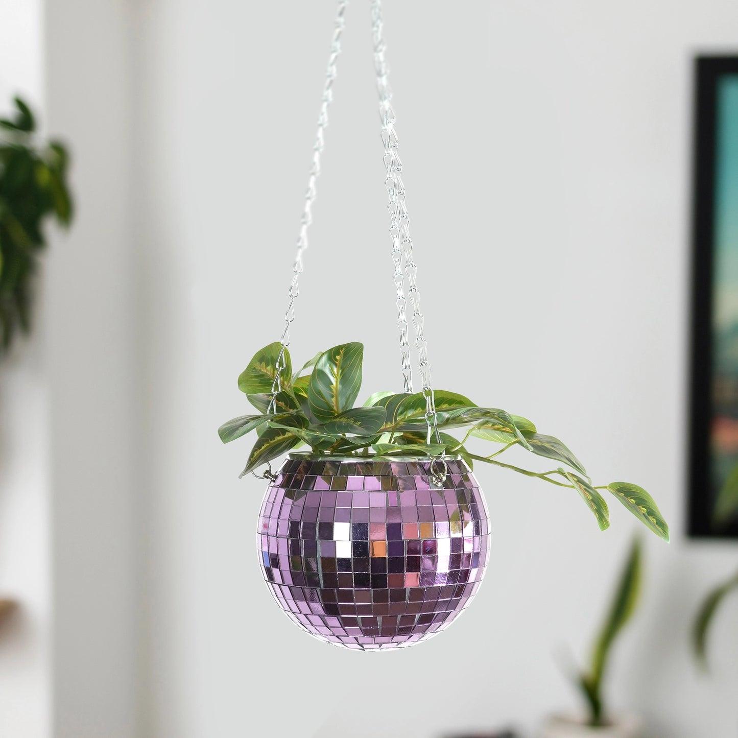 Disco Ball Hanging Planters