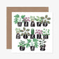 Potted Plants Happy Birthday Card