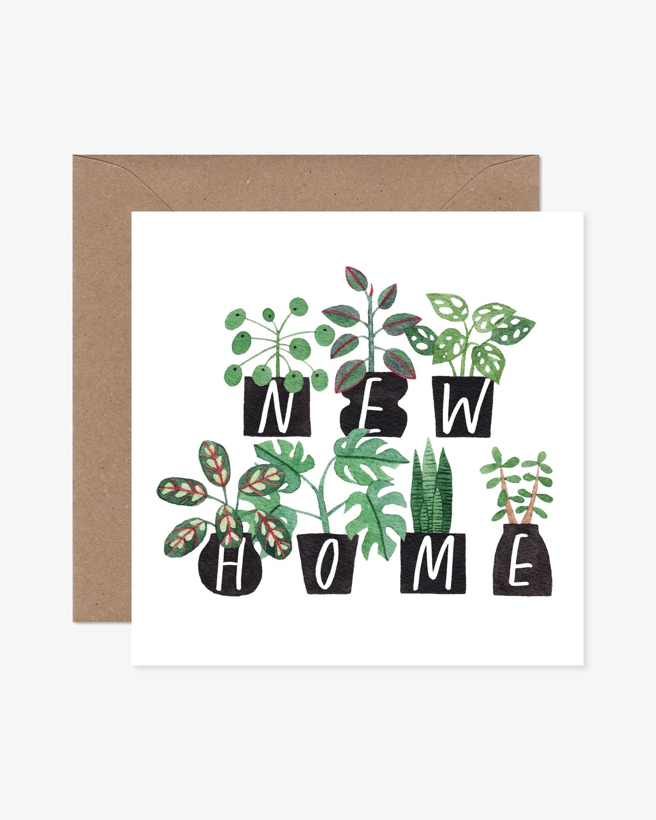 Potted Plants New Home Card