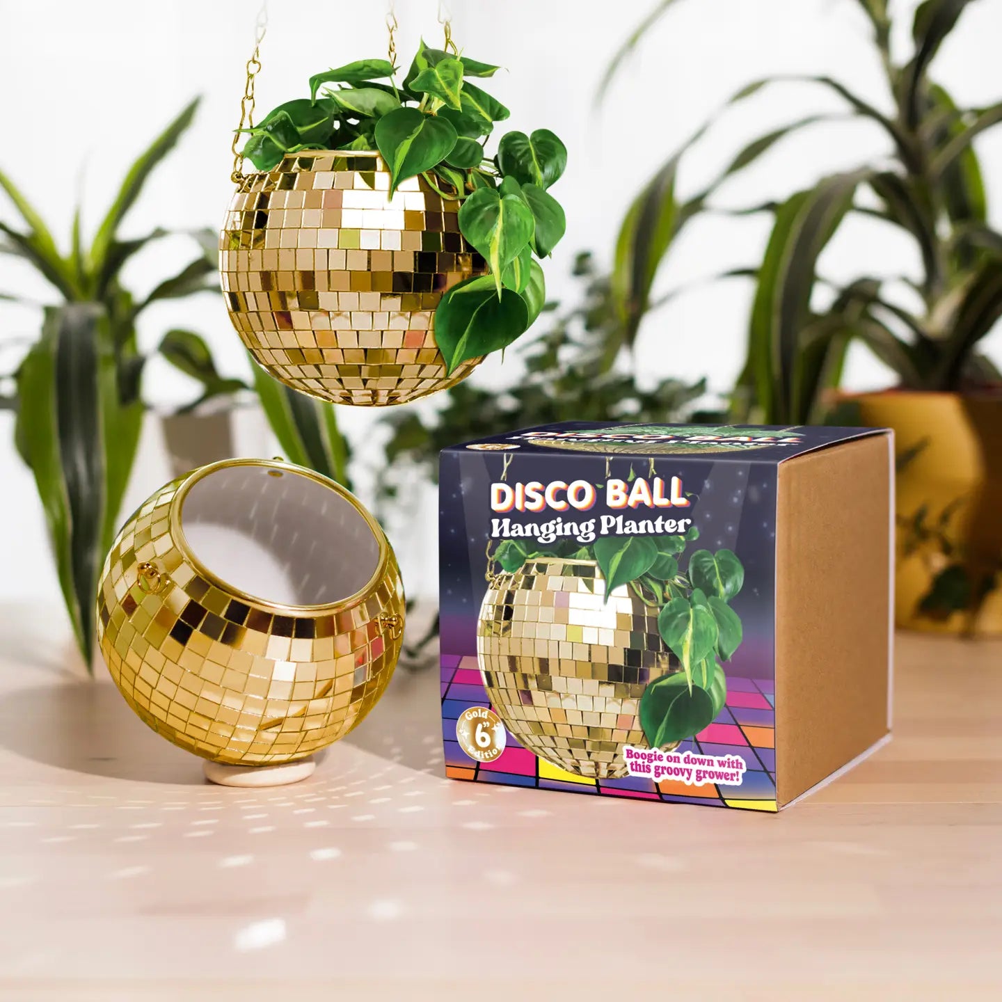 Disco Ball Hanging Planters