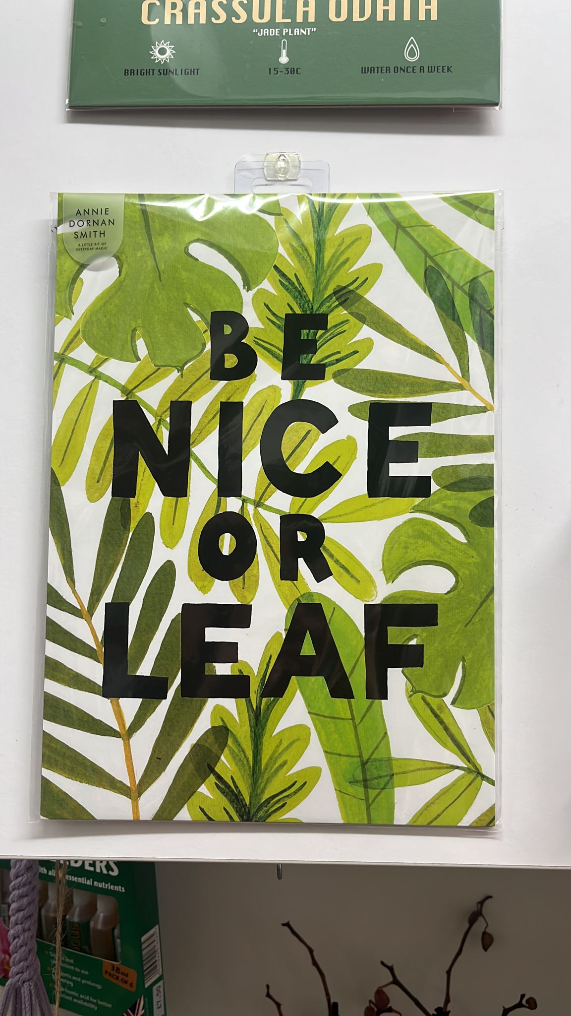 Be Nice Or Leaf Print