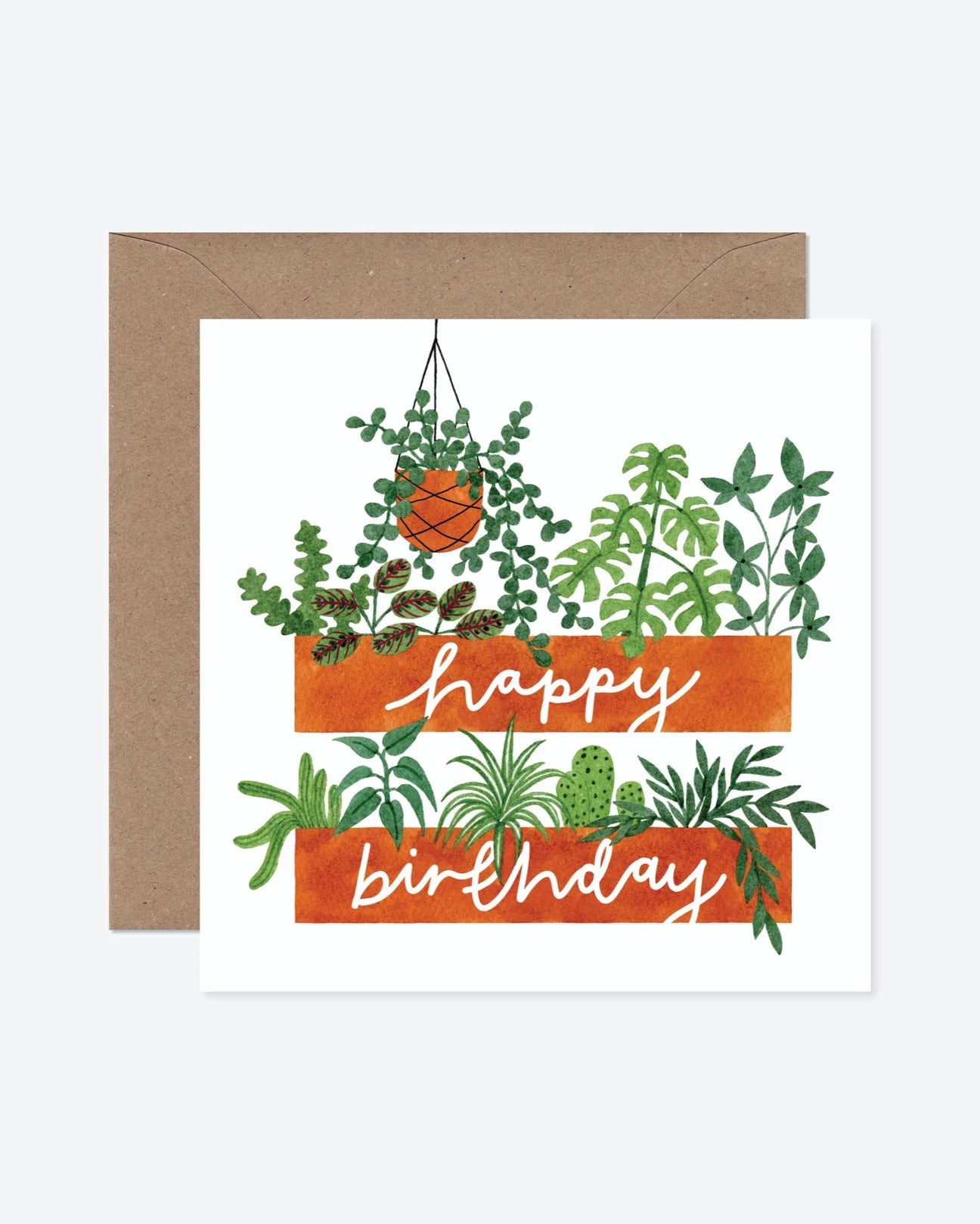 Indoor Plants Happy Birthday Card