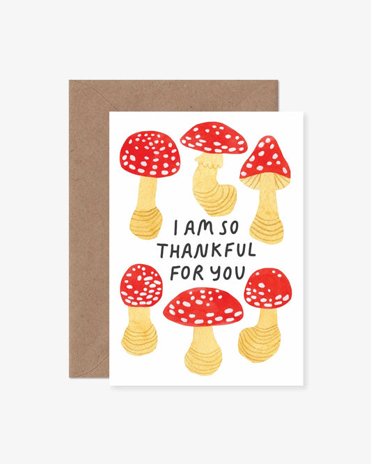 Thankful For You Toadstool Card