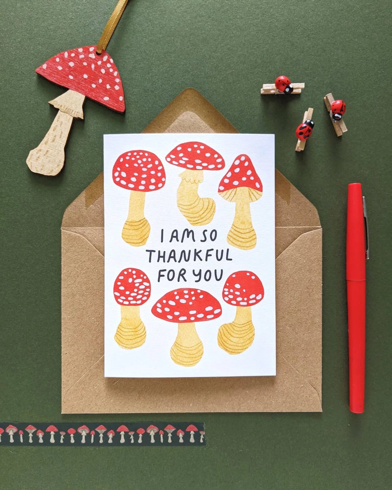 Thankful For You Toadstool Card